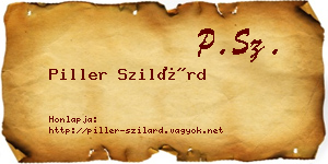 Piller Szilárd névjegykártya